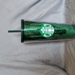 Starbucks 24 oz tall green tumbler